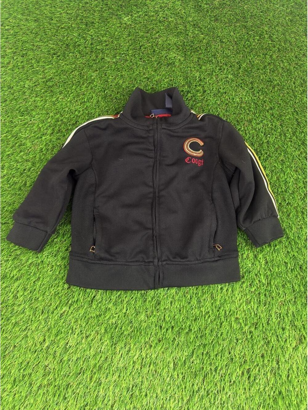 Y2K Coogi Kids Black Embroidered Full Zip Track Jacket